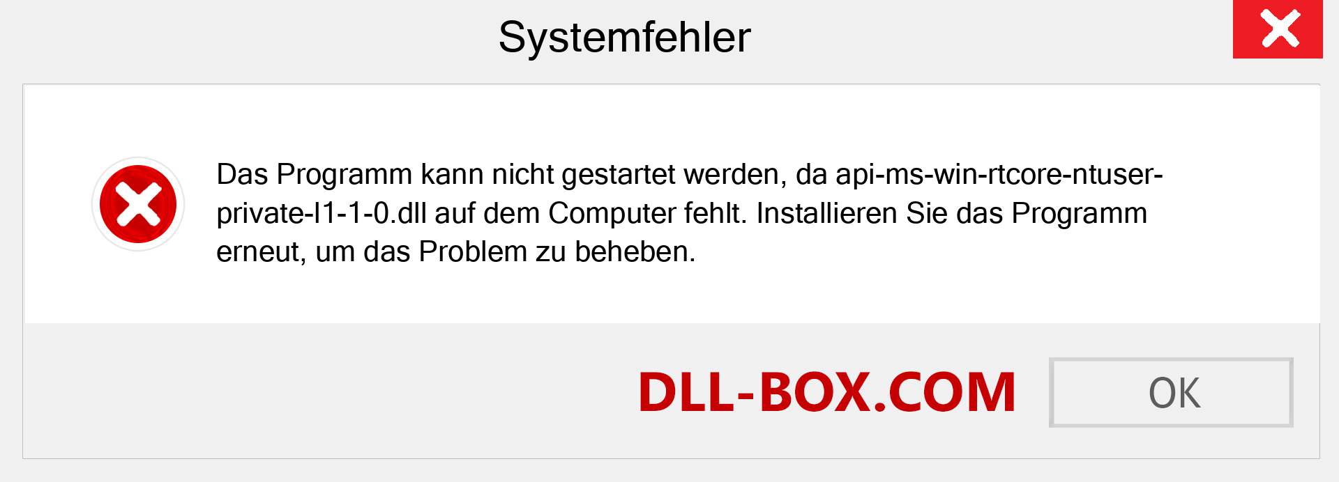 api-ms-win-rtcore-ntuser-private-l1-1-0.dll-Datei fehlt?. Download für Windows 7, 8, 10 - Fix api-ms-win-rtcore-ntuser-private-l1-1-0 dll Missing Error unter Windows, Fotos, Bildern