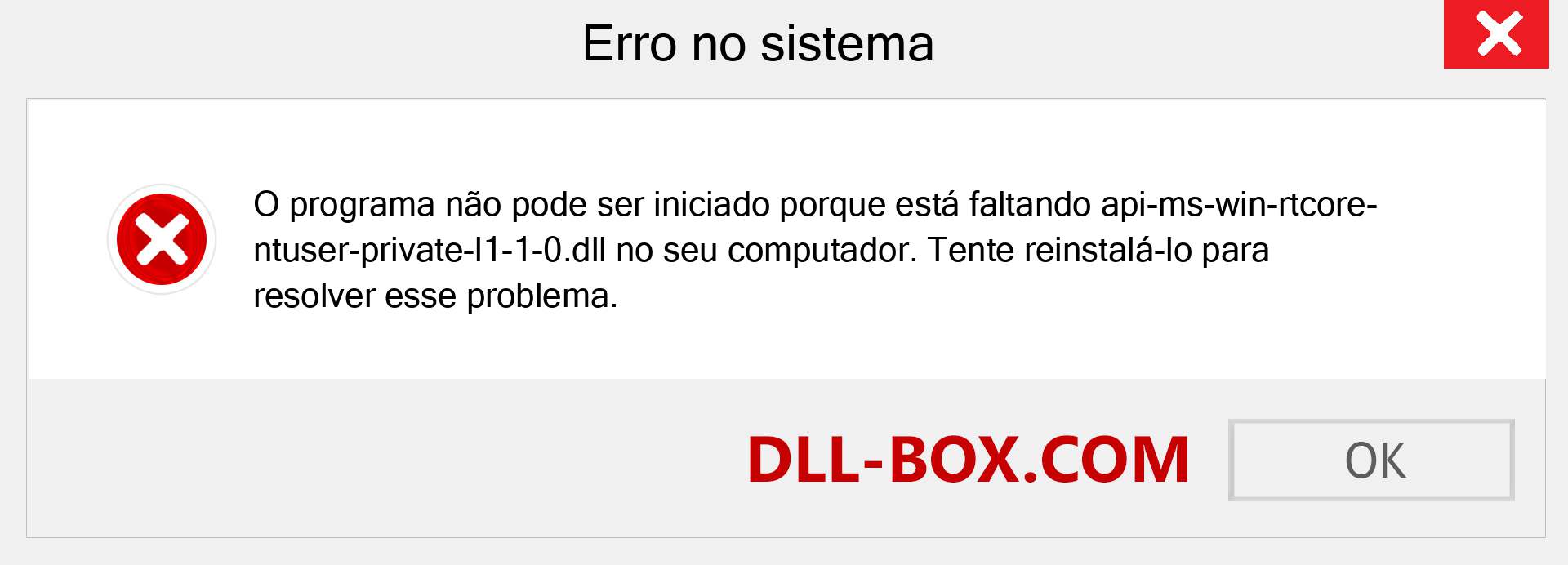 Arquivo api-ms-win-rtcore-ntuser-private-l1-1-0.dll ausente ?. Download para Windows 7, 8, 10 - Correção de erro ausente api-ms-win-rtcore-ntuser-private-l1-1-0 dll no Windows, fotos, imagens
